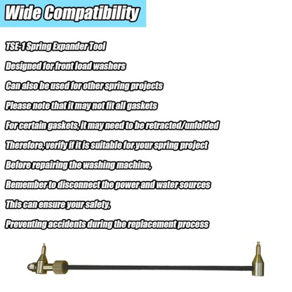 TSE-1 Washing Machine Spring Expansion Tool/Spring Removal Tool，for Front Load Washer Boot Gasket Removal