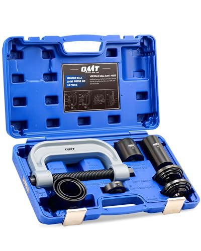 Orion Motor Tech Heavy Duty Ball Joint Press & U Joint Removal Tool Kit with 4x4 Adapters, for Most 2WD and 4WD Cars and Light Trucks - color: light gray C-frame