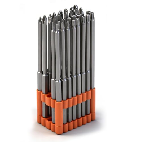 HORUSDY 32-Piece 1/4" Shan Extra Long Security Power Bit Set, 6" Long Tamper Proof Security Bits, S2 Steel. - style: Extra Long Security Power Bit Set