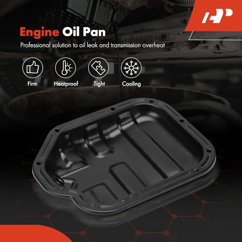 A-Premium Lower Engine Oil Pan Sump with Drain Plug Compatible with Nissan 350Z 2003-2006 & Infiniti G35 2003-2007, FX35 2003-2008, M35 2006-2008, 3.5L, Gas, Replaces 111104P110