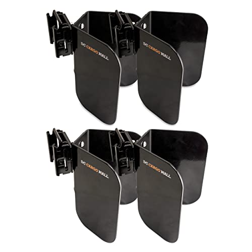DC Cargo Mall 4-Pack, Motorcycle E-Track Wheel Chock, Black – E-Track Wheel Chock for Dirt Bikes – Supports Tires up to 6” Wide – E-Track Accessories - size: 4-pack