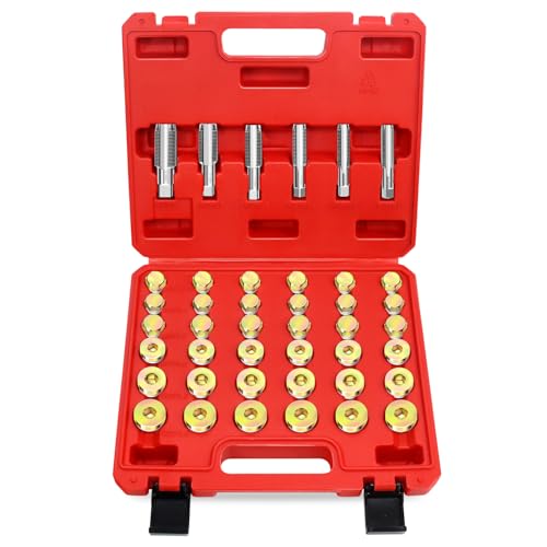 YSTOOL 114PCS Oil Pan Drain Plug Thread Repair Kit Metric Universal with Carry Case M13 M15 M17 M20 M22