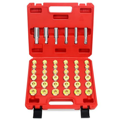 YSTOOL 114PCS Oil Pan Drain Plug Thread Repair Kit Metric Universal with Carry Case M13 M15 M17 M20 M22