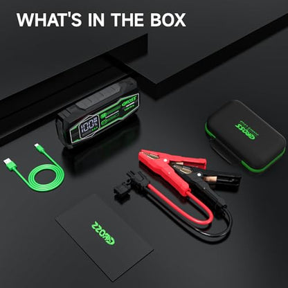 CAROSS Car Battery Jump Starter - 1500A Jump Starter for Up to 7.0L Gas and 4.5L Diesel Engines, 12V Portable Jump Box with LED Display - size: 1500A