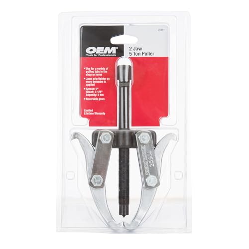 OEMTOOLS 25914 2 Jaw 5 Ton Puller, Essential Automotive Repair Tool for Steering Wheel, Bearings, and Pulleys Removal, Featuring Reversible Jaws for Inside and Outside Pulls, Durable Construction - style: 2 Jaw, 5-Ton Capacity