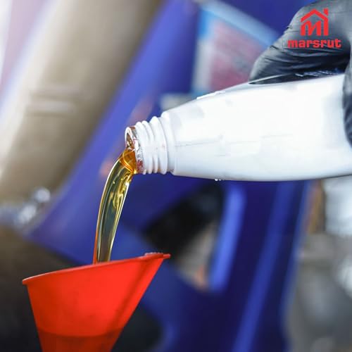 2pcs Long Skinny Neck Oil Funnel for Automotive Transmission Fluid, Multi-Function for Change Car Motorcycle Engine Kerosene Diesel Fuel Lubricant Water Liquids Filling, Thin Nose, Spill Free