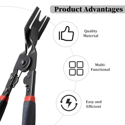 Zpana Car Panel Clip Removal Plier, Vehicle Interior Upholstery Trim Clip Remover Plier, Automotive Door Panel Rivet Removal Tool for Removing Push Pin and Trim Fastener, Universal Fit