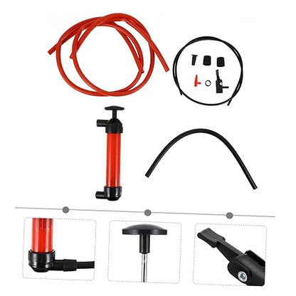 Zerodeko Manual Oil Transfer Pump Kit for Automotive Fluids Multi-Functional Siphon Hose Flexible Spout for Gas Oil Liquids