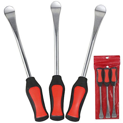 3 Pack Tire Spoon Lever Iron Tool Motorcycle Bike Tire Change Kit Pry Bars | WAHEYNAO Tire Chaning Repair Tool Steel