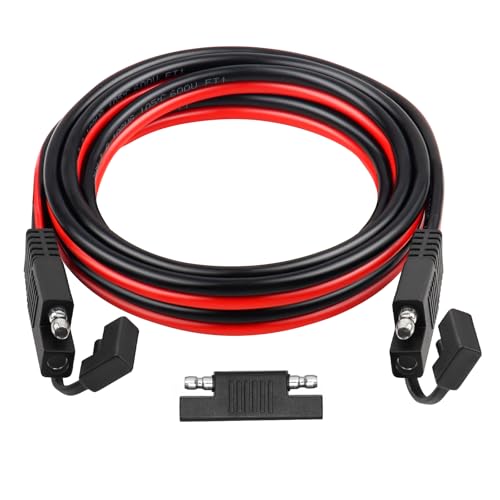 SAE Extension Cable 6FT–SAE to SAE Heavy Duty 10AWG Tinned Copper Wire with SAE Battery Cable Terminal Connectors for Automotive, RV, Marine, and Solar Applications. - size: 6 FT