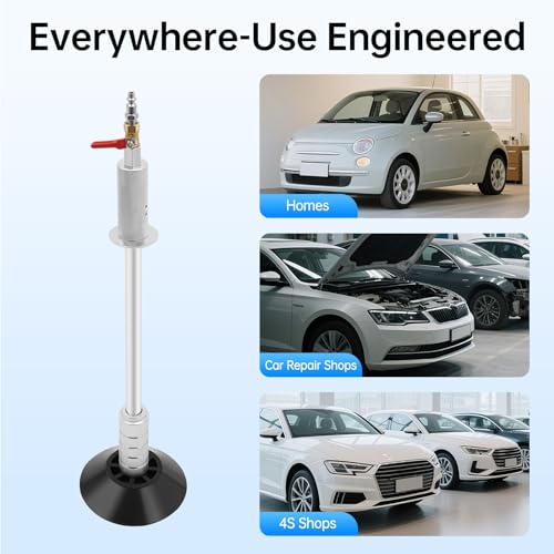 Air Pneumatic Dent Puller Kit, 24.2" Slide Hammer with 3 Suction Cups (3.2" 4.7" 6.1"), Car Dent Repair Tool for Auto Body, Suction Cup Dent Puller for Paintless Dent Removal