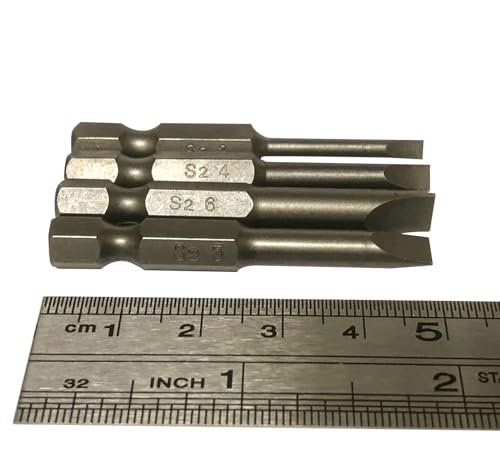 aiyun 12 Piece Slotted Phillips Head Drill Bits, 1/4 Hex Shank Magnetic Screw Driver Bit Set S2 Steel 2 Inch Long Screwdriver Sets (2 Inch)
