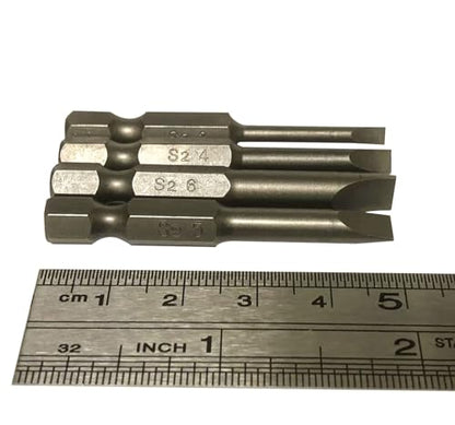 aiyun 12 Piece Slotted Phillips Head Drill Bits, 1/4 Hex Shank Magnetic Screw Driver Bit Set S2 Steel 2 Inch Long Screwdriver Sets (2 Inch)