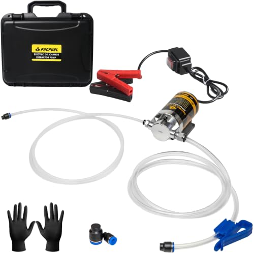 Engine Oil Pump Kit, 12V 100W Electric Oil Change Extractor Pump, Portable Diesel Transfer Pump with Storage Box, Suction Transfer Pump for Automotive, RV, Boats, Motorcycle, Lawn Mowers - color: Engine Oil Pumps-01