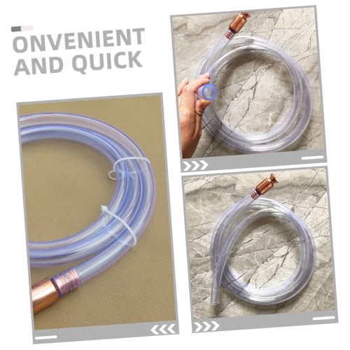 PRETYZOOM 1Set Efficient Fuel Transfer Siphon Pump Kit Oil Siphon Hose with Copper Head Versatile for Water and Oil User Friendly Design for Automotive and Household Use