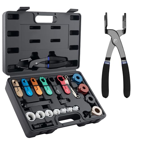 Master Quick Disconnect Tool Kit with Fuel and AC Disconnect Pliers Fuel Line Disconnect Tool Set AC Line Removal Tool (Black) - color: Black