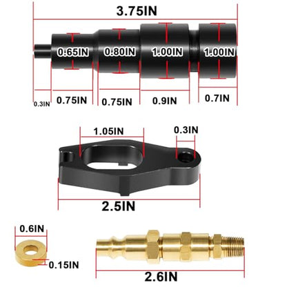 9007A 9007 Compression Test Adapter (Used with J-6692-B Compression Test Gauge) Suitable for 24V Cummins 1998-1/2 to Current 5.9 6.7 Liter Diesel
