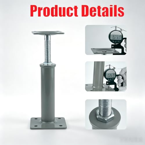 2 Pack Adjustable Screw House Jacks, 11.8"-16" Range, 11000 lbs Max Load, Floor Post Jack for House Leveling - size: 2 Pack