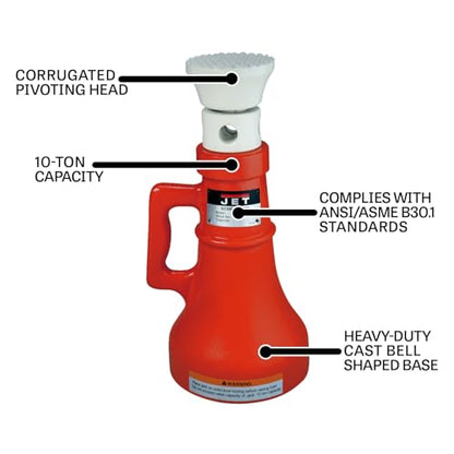 JET 10-Ton Screw Jack (Model SJ-10T)