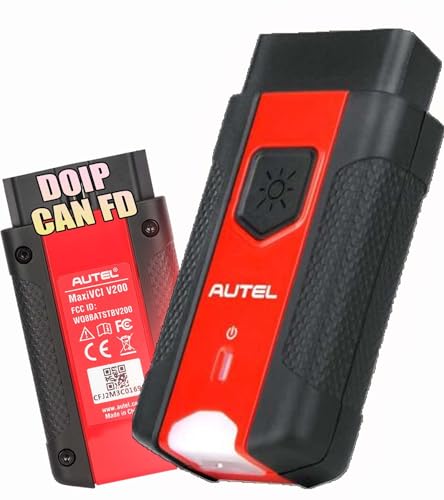 Autel MaxiVCI V200 Vehicle Communication Interface OBD2 Connector Bluetooth Adapter Work with MS906PRO MK906PRO TS ITS600 KM100 BT608 BT609 Wireless VCI200 Diagnostic DoIP CAN FD