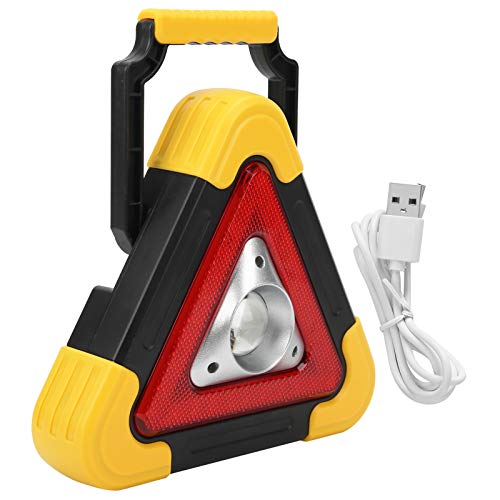 Car Warning Triangle Lamp, Emergency Safety Flashing Sign with Rechargeable Battery, MultiFunction Work Light - Durable ABS Plastic, Adjustable Brightness, Ideal for Roadside