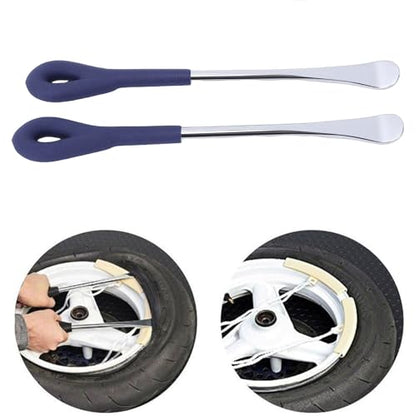 2pcs Tire Iron Spoon Levers, Heavy Duty 10in Motorcycle Tire Changer Tool Carbon Steel Set, Suitable for Car Motorcycle Repair Replacement Tool