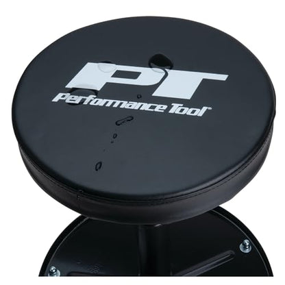 Performance Tool W85008 Professional Hydraulic Shop Seat, Built in Tool Tray and 300 lbs Capacity - style: Pneumatic Black Shop Seat