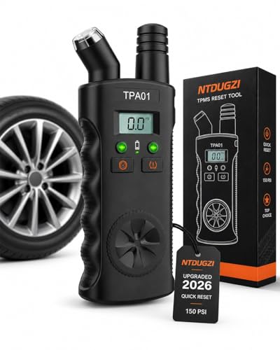 Digital Tpms Reset Gauge Tool, Tpa01 Tire Pressure Sensor Relearn Device, 150 Psi, 433 Mhz, Auto Valve Activation for Compatible Vehicles Quick & Easy Reset in Minutes - color: Black-1pc