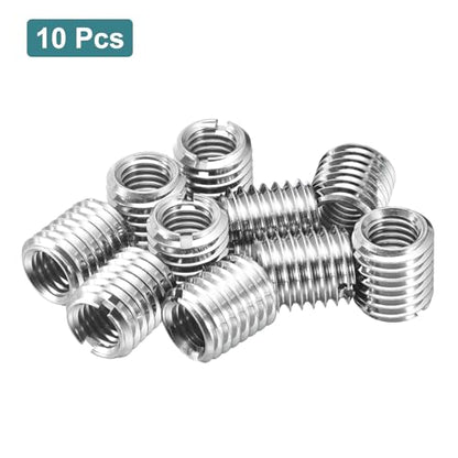 uxcell 10Pcs Threaded Inserts, M10-1.5x16 & M14-2x16 Stainless Steel 303 Screw Thread Sleeves Thread Repair Insert for Mechanical Equipment - size: M10-1.5x16 & M14-2x16mm