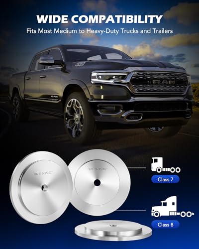 Orion Motor Tech Truck Hub Seal Installer Kit, 9pcs Heavy Duty Seal Drivers Compatible with Class 7 8 Trucks, 4-13/16" to 6-5/16" Large Race and Seal Drivers for Truck Hub Seal Removal Installation - size: 4-13/16 to 6-5/16 in.