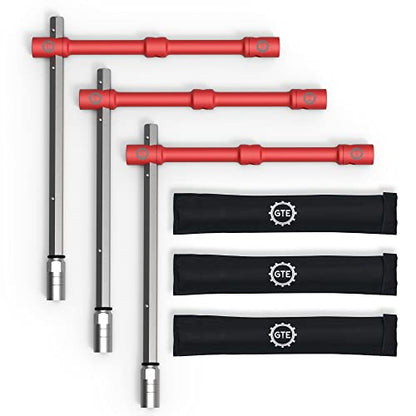 GTE TOOLS - LugStrong 26" Universal Compact Lug Wrench Set, Super-Strong Tire Iron & Lug Nut Remover - 2x more torque! Never Get Stuck on the road again! 3-PACK - color: 3-pack