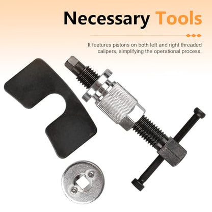 1 PC Brake Caliper Wind Back Tool Kit, Car Rear Brake Tool, Steel Brake Caliper Compression Tool, Universal Automotive Brake System Repair Accessories, for Most Cars (Silver)