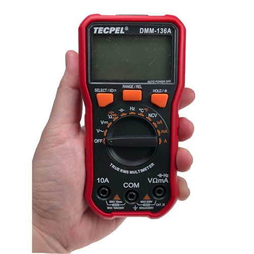 TECPEL DMM-136A Digital Multimeter Auto ranging AC True RMS 3999 Count 3 3/4 Digits