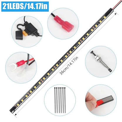 Under Hood LED Light Kit, Waterproof 12V Car LED Lights Bars Car Hood Work Inspection Lights Underhood Work Light Kit with Automatic On/Off -Universal Fits Any Vehicle - size: 36cm/14.17inch