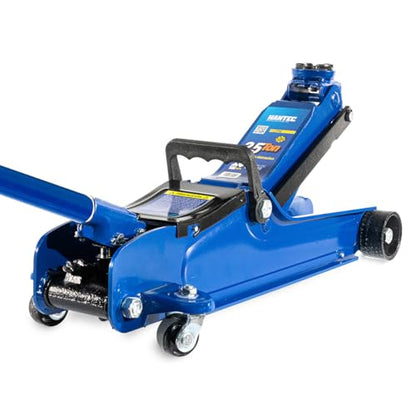 Hantec Floor Jack 2.5-Ton (5,000 lbs) Low Profile Hydraulic Trolley Jack HGP9 – Quick Lift Pump, Lift Range 3.3" to 14.6", Built-in Safety Valve & 360° Swivel Saddle for Cars, SUVs and Trucks