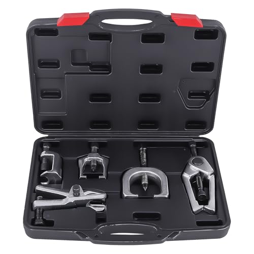 maXpeedingrods 5 Pcs Front End Service Set, 5-in-1 Ball Joint Separator, Pitman Arm Puller, Tie Rod End Tool Set, Splitter Removal Kit for Suspension Maintenance - size: 5 Pcs