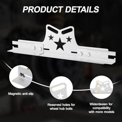 COOLWOLF Wheel Alignment Tool Plates,2-Pack,Toe Alignment Tool,3 in 1,Wheel Alignment Tool Kit for Toe Angle and Camber Angle,DIY,Alignment Tool Plates for Car,Truck,SUV,ATVs（Adjustable）