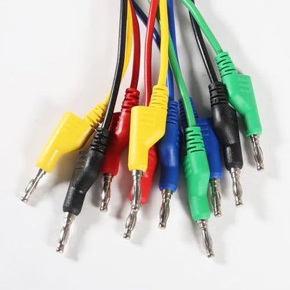 5pcs Banana to Banana Plug Test Lead Set, 4mm Stackable Banana Plug Test Lead for Multimeter, Flexible Electrical Test Wire 3.3ft/1m 1000V 15A - color: Banana Plug to Banana Plug