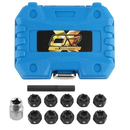 maXpeedingrods 12PCS Wheel Locking Nut Key Kit Compatible with Mercedes Benz, Wheel Lock Nut Socket Adapter Set, Wheel Lock Lugnut Anti-Theft Screw Lug Nut Removal Tool, Anti-Theft Screw Remover