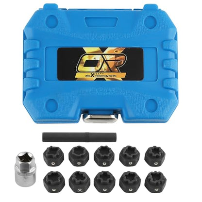 maXpeedingrods 12PCS Wheel Locking Nut Key Kit Compatible with Mercedes Benz, Wheel Lock Nut Socket Adapter Set, Wheel Lock Lugnut Anti-Theft Screw Lug Nut Removal Tool, Anti-Theft Screw Remover