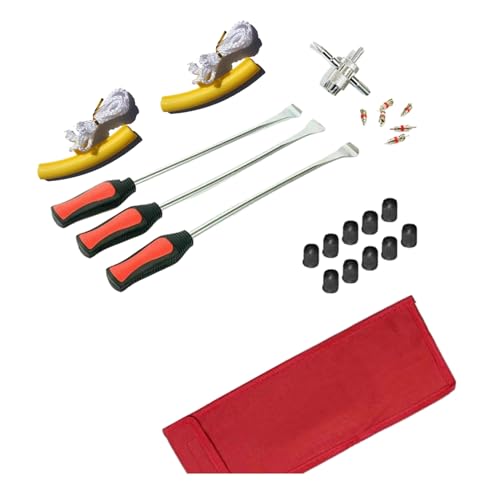 Tire Levers Spoon Set, Heavy Duty Motorcycle Bike Car Tire Irons Tool Kit, Changing Spoon Rim Protector Repair Tools Kit - color: Yellow, size: B