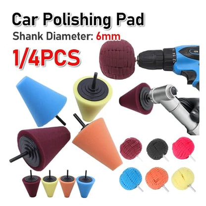 Car Polishing Pad Buffing Foam Sponge Pad Cone Polisher Buffer Pad Automotive Waxing Kit(D) - color: D