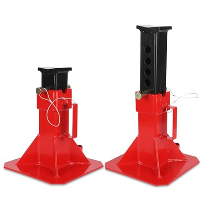 22 Ton (44,000 Lbs) Heavy Duty Pin Type Jack Stands, Professional Car Jack Stands with Locking Pin, Adjustable Height 11-18" Fit for Supporting Trucks, Cars, SUVs and Most Auto Repair, 1 Pair