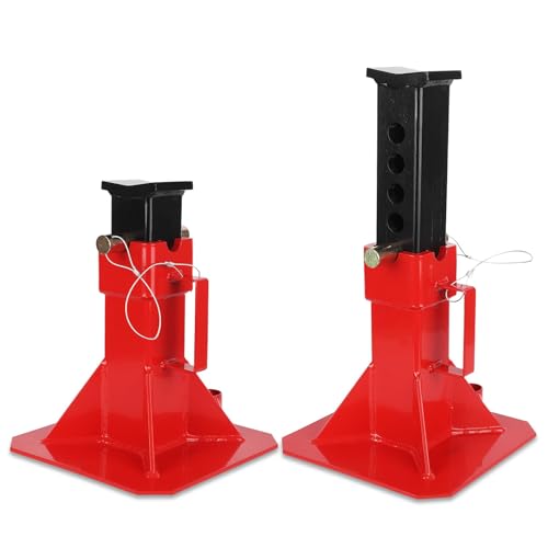 22 Ton (44,000 Lbs) Heavy Duty Pin Type Jack Stands, Professional Car Jack Stands with Locking Pin, Adjustable Height 11-18" Fit for Supporting Trucks, Cars, SUVs and Most Auto Repair, 1 Pair