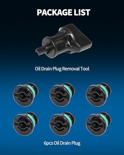 Oil Drain Plug No Leak 06L103801 6 Pack with Oil Drain Plug Removal Tool Compatible with Volkswagen 1.8L 2.0L Petrol Replacement for Audi Golf Passat