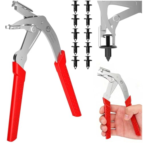 Car Clip Pliers, Clip Removal Tool with Spring-Loaded Lever for Auto Trim & Fastener Removal, Easily Remove Fasteners, Clips, and Rivets, Damage-Free Interior & Exterior Disassembly Tool