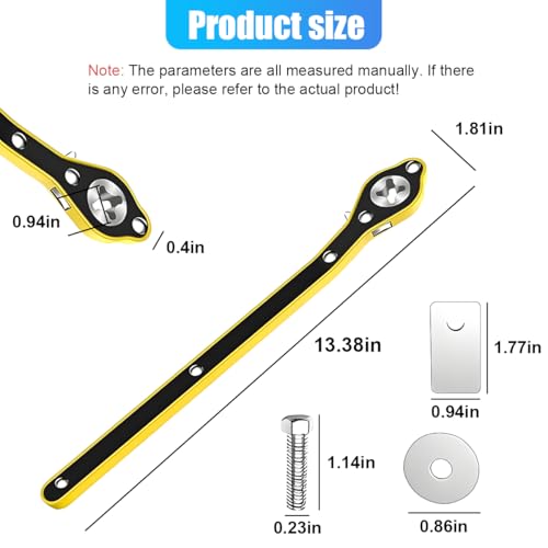ZIMISI Car Jack Ratchet Wrench, 360 Swivel Labor-Saving Scissor Jack Adapter with Long Handle, Universal Automotive Tire Wheel Lug Wrench Tool, Fit for Small Cars SUVs