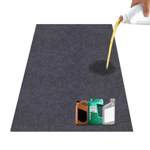 Oil Spill Mat，Garage Floor Mat，36" x 60" Premium Absorbent Oil Pad – Protect Garage Shop Floor Surface，Absorb Materials，Anti-Slip and Waterproof Backing，Car Repair Mat，Washable - size: 36" x 60"