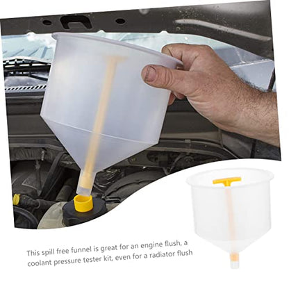 Luxshiny 15-Piece Spill Proof Radiator Coolant Filling Funnel Kit Automotive Coolant System Tool Anti-Spill Design for Efficient Fluid Transfer and Leak Prevention