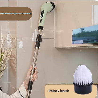 Electric Rotating Cleaning Brush, IPX7 Waterproof Cordless Power Cleaning Brush Set with,Cleaning Ceilings, Floors, Floor Tiles, Kitchens, and bathrooms; maintaining Sofas, Cars